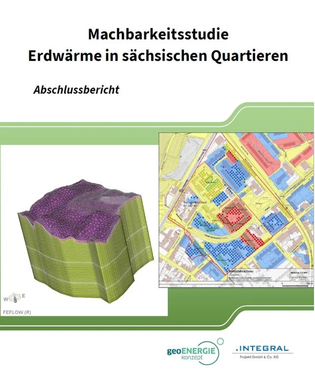 Titelblatt Abschlussbericht Erdwärme in sächsischen Quartieren