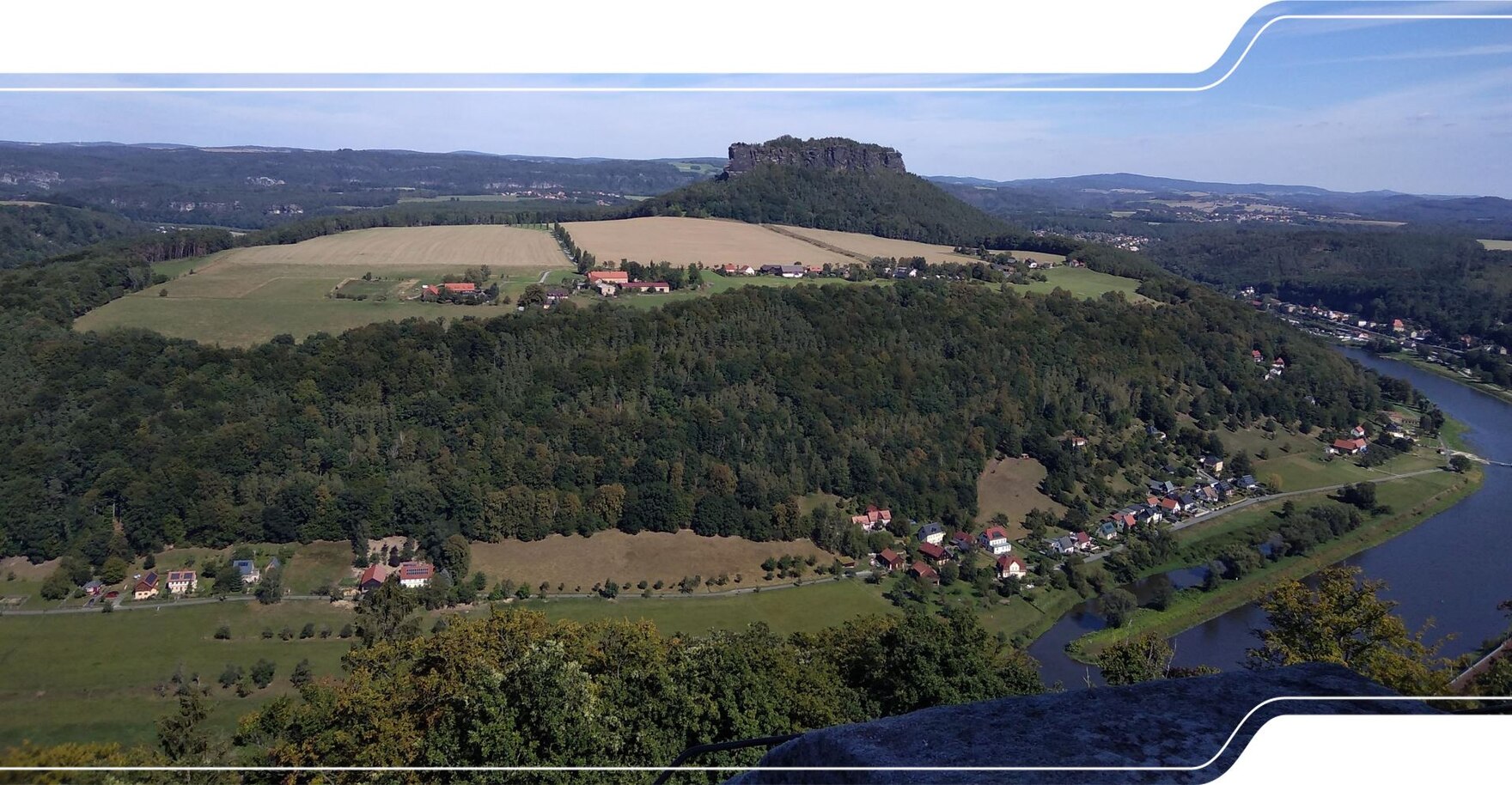 Blick vom Königsstein zum Lilienstein.