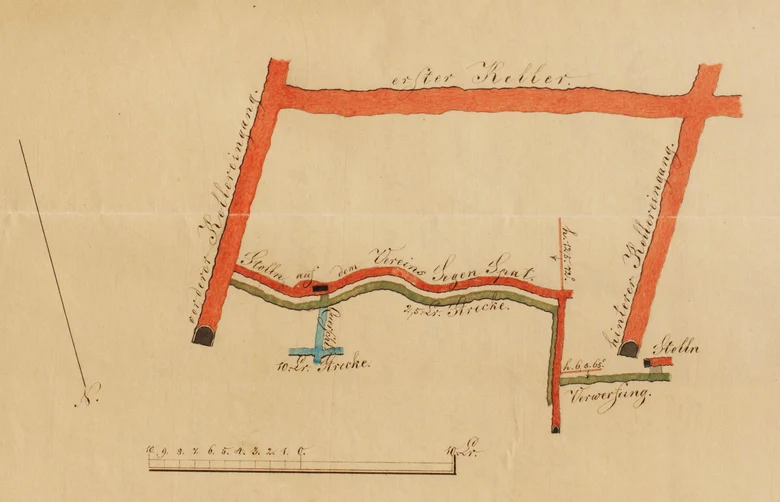Grundriss der Vereins Segen Fundgrube Plauen 1868