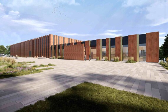 Visualisierung des zukünftigen Sächsischen Gesteinsanalytik-Zentrums
