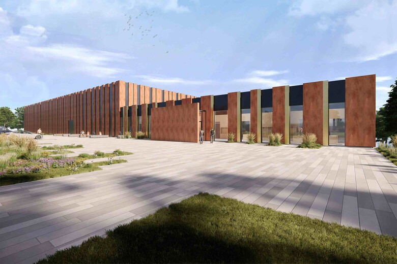 Visualisierung des zukünftigen Sächsischen Gesteinsanalytik-Zentrums