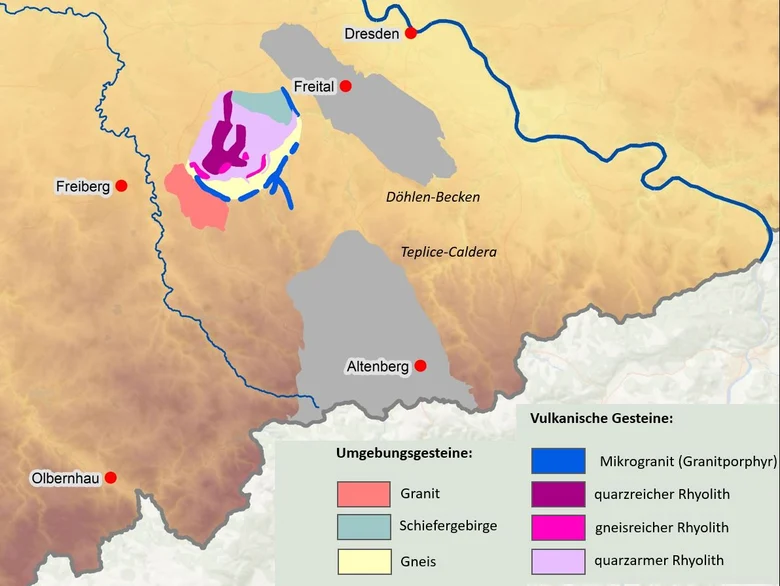 geologische Karte der Tharandt-Caldera