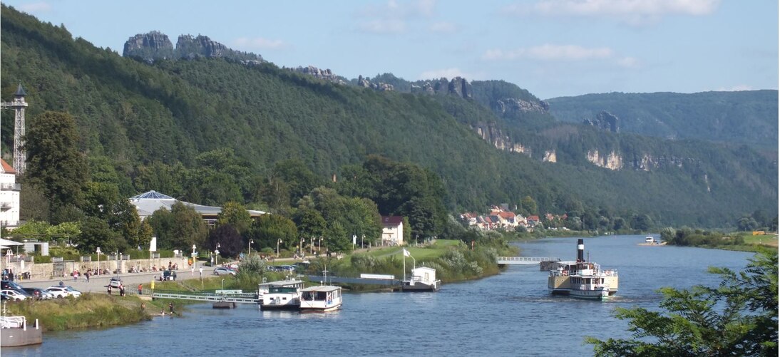 Kreidesandsteinfelsen über Postelwitz bei Bad Schandau.