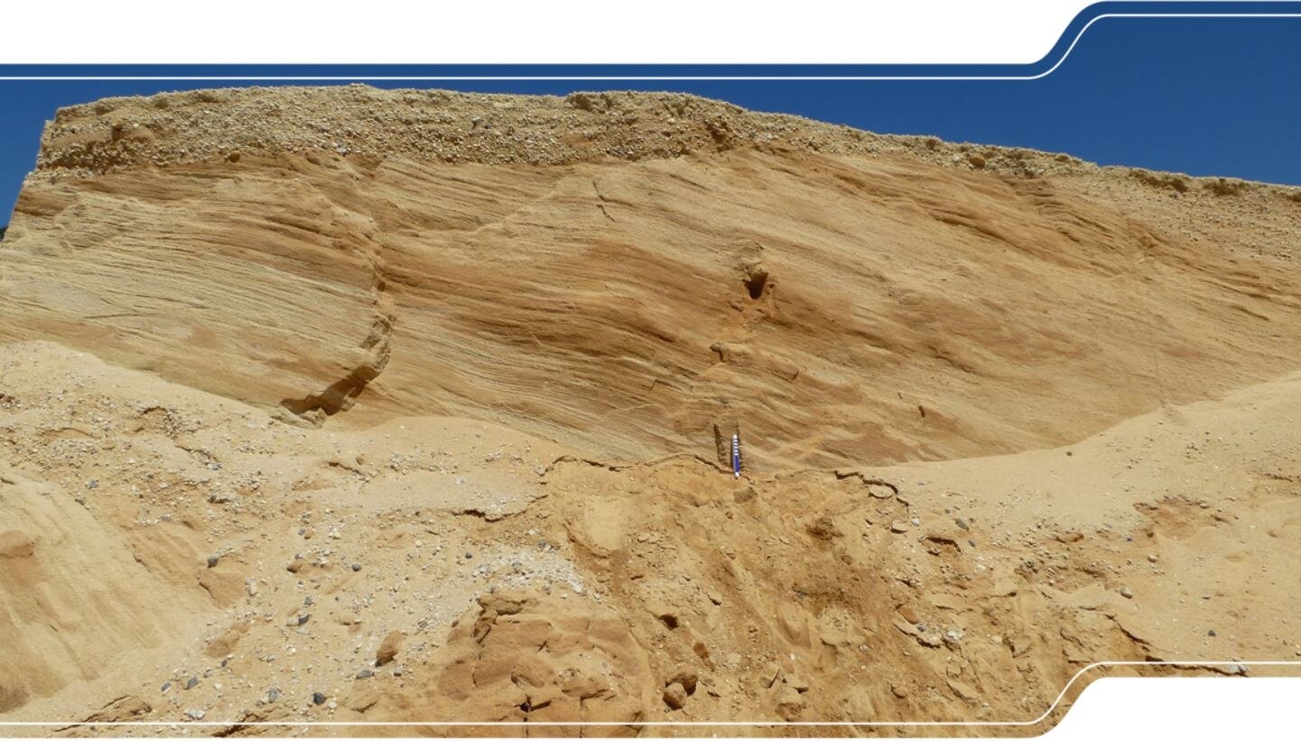 Im ausgehenden Tertiär zog sich die Paläo-Nordsee endgültig Richtung Norden zurück. Die jüngsten tertiären Ablagerungen Sachsens sind Zeugnisse der ehemaligen Elbe, die sich damals ihren Weg durch die Lausitz bahnte. In dem hier zu sehenden Beispiel werde