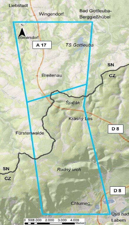 Das grenzüberschreitende Untersuchungsgebiet.