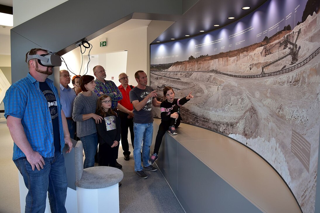 Erlebniswelt Kaolin am Bahnhof Mügeln.