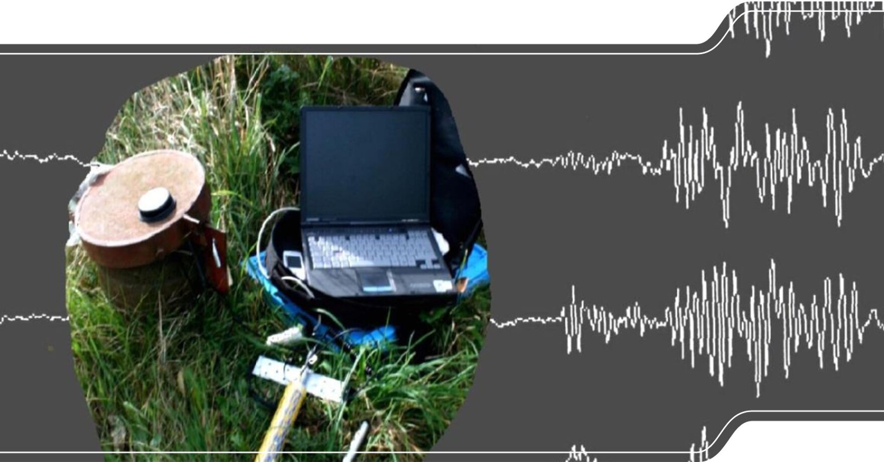 Das Bild zeigt Ausrüstungsgegenstände für eine seismische Untersuchung.