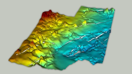 3D-Modell Lausitz 3D-Modell einer gestörten sedimentären Grenzfläche