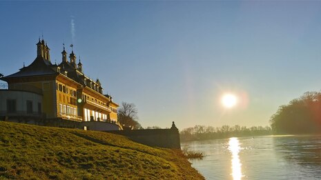 Schloss Pillnitz, hinter dem die Pillnitz-Störung verläuft