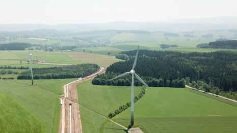 Luftbild der Erdgastrasse EUGAL
