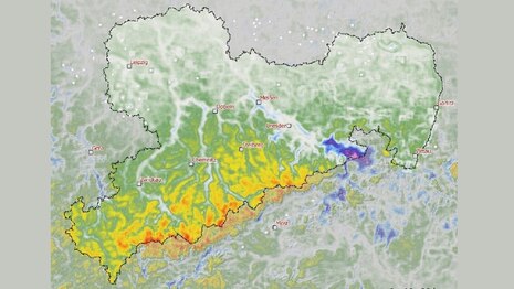 Geomorphologische Karte von Sachsen